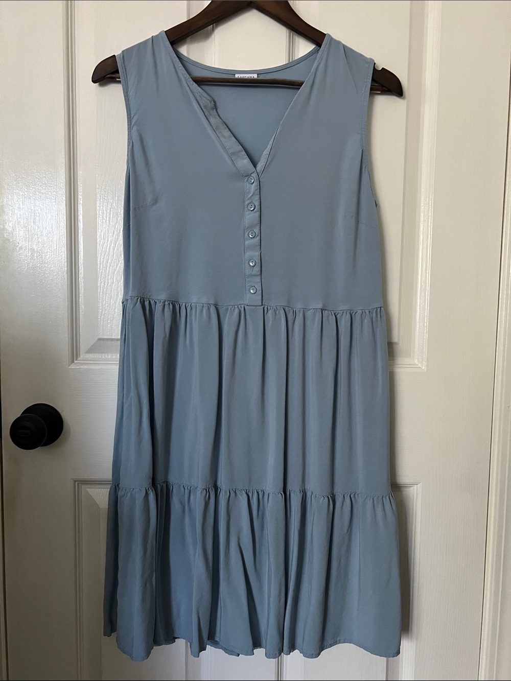 Tiered Midi Dress in White - Picture 7 of 12